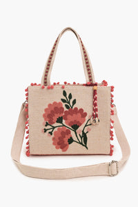 Coral Bloom Mini Tote