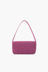 Chic Pink Heart Embellished Shoulder Bag