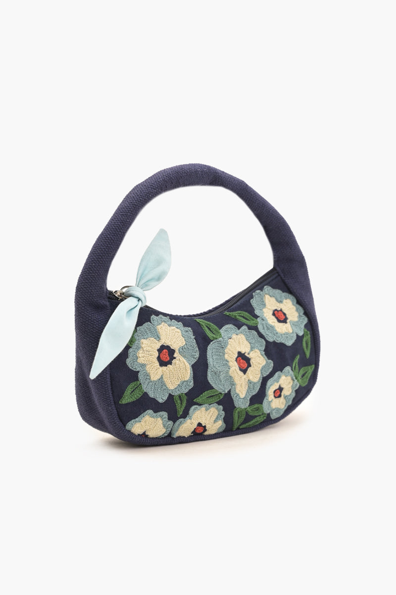 Indigo Blossom Handbag