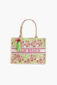 Palm Beach Tropical Jacquard Tote Bag for Women