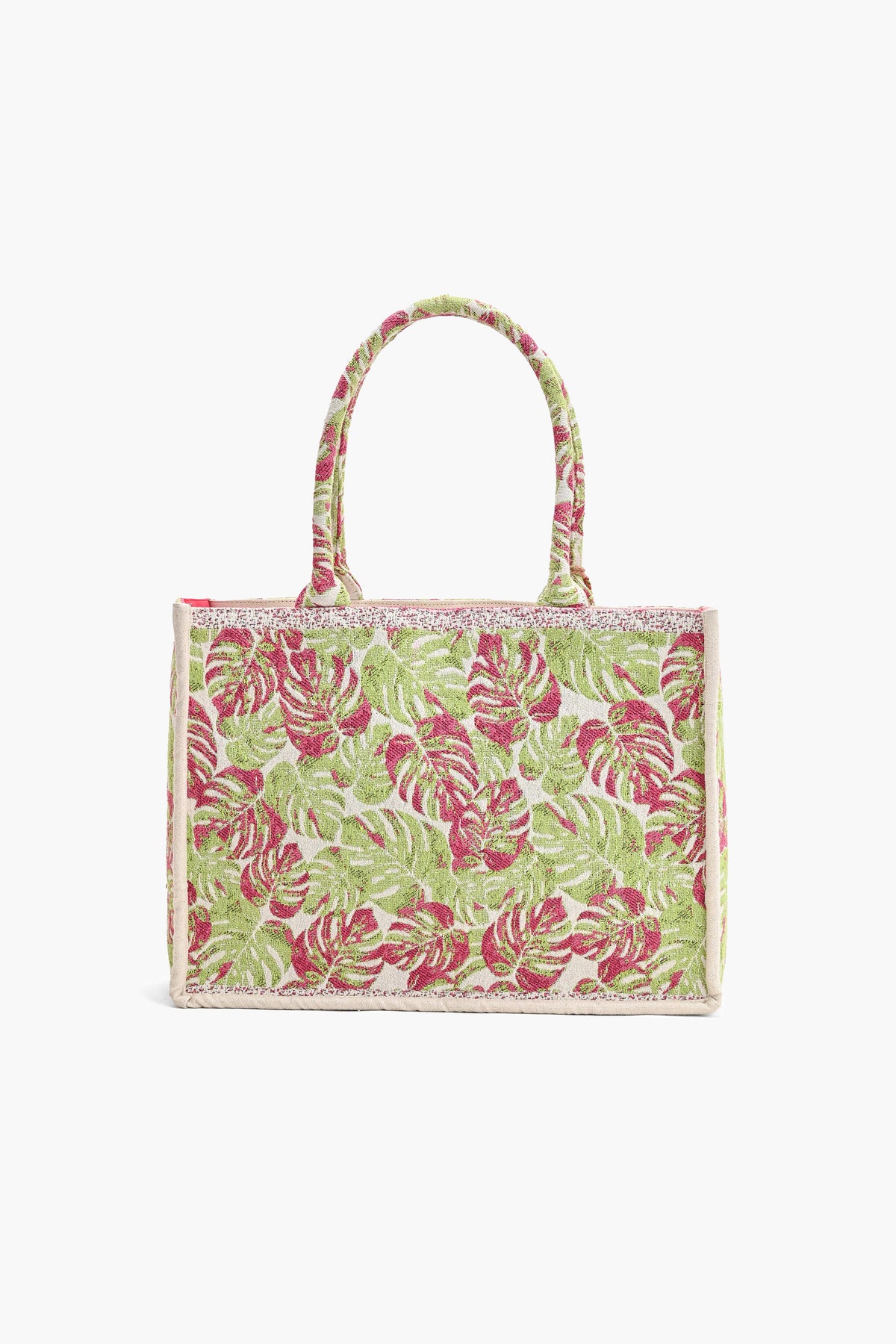 Palm Beach Tropical Jacquard Tote Bag for Women