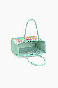 Coastal Charm Cotton Tote Bag with Ocean Theme Embroidery