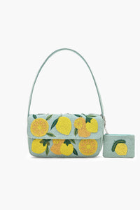 Turq Novelty Beaded Shoulder Bag