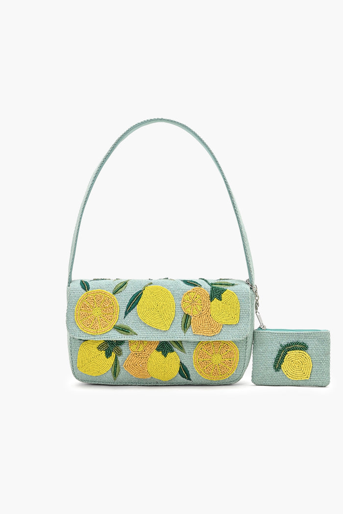 Turq Novelty Beaded Shoulder Bag