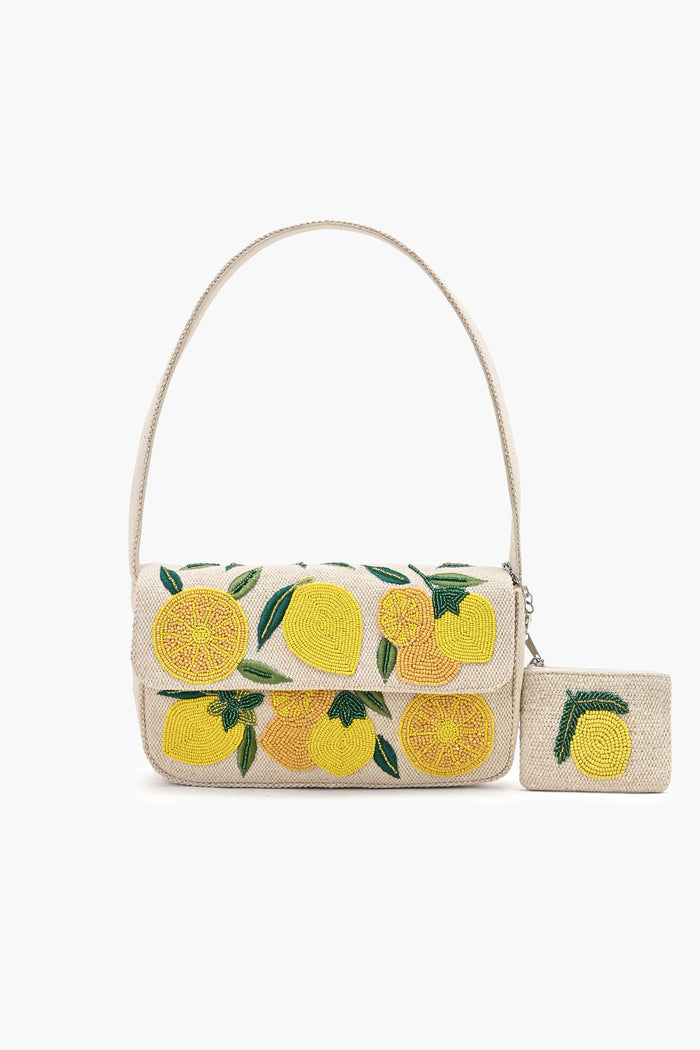 Natural Novelty Beaded Shoulder Bag