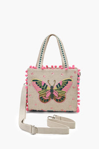 Fluttering Butterfly Handcrafted Mini Tote Bag