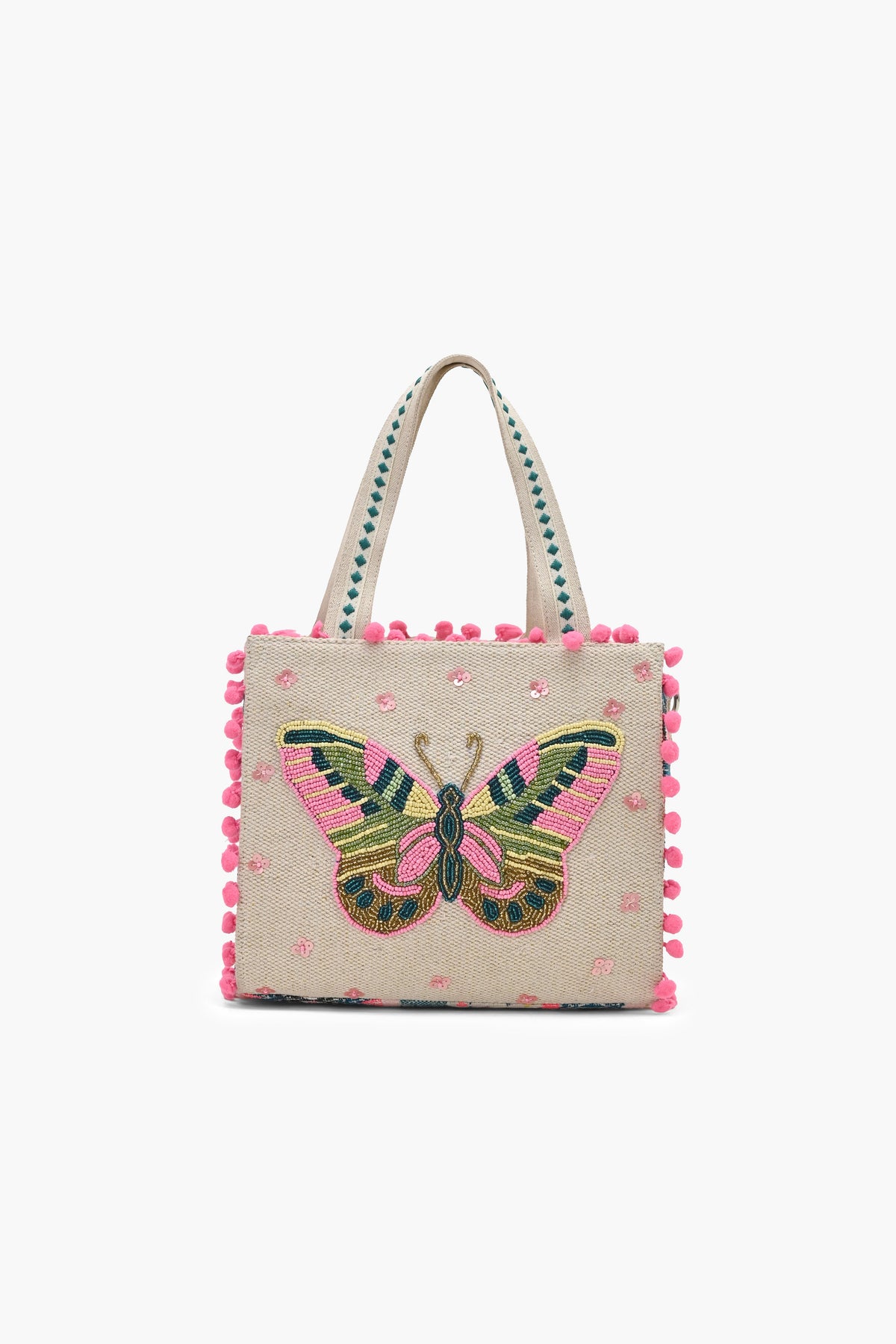 Fluttering Butterfly Handcrafted Mini Tote Bag
