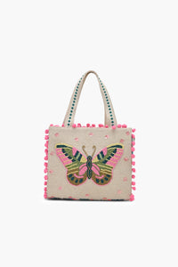 Fluttering Butterfly Handcrafted Mini Tote Bag
