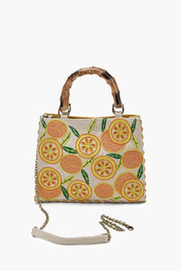 Citrus Bliss Embroidered Hand Bag