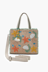 Ocean Reverie Beaded Tote Bag