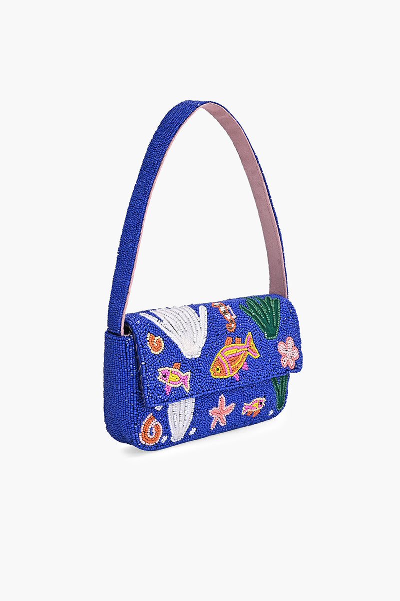 Under the Sea Beaded Shoulder Bag