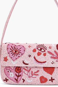 Celestial Evil Eye Beaded Shoulder Bag