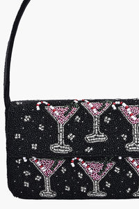 Merry Martini Beaded Shoulder Bag