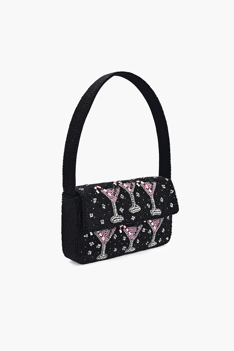Merry Martini Beaded Shoulder Bag