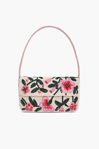 Garden Bloom Beaded Shoulder Bag
