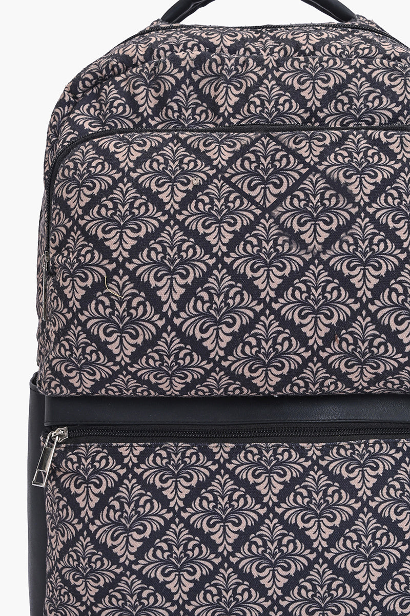 Midnight Damask Print Backpack