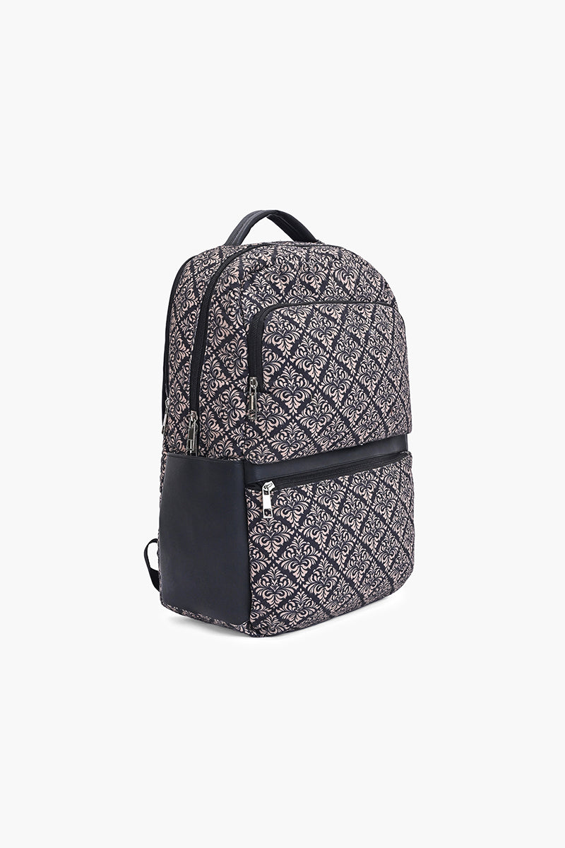 Midnight Damask Print Backpack