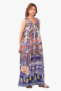 Botanical Print Sleeveless Jumpsuit with Border Detail & Pockets – Pack of 6