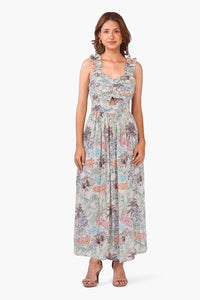 Floral Ruffle-Strap Smocked Maxi Dress – Pack of 6