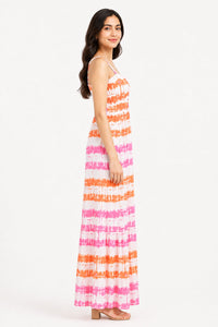 Sunset Stripe Sleeveless Smocked Maxi Dress – Pack of 6