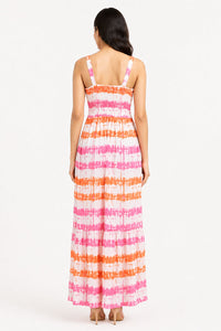 Sunset Stripe Sleeveless Smocked Maxi Dress – Pack of 6