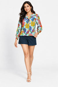 Tropical Toucan Print Cotton Button-Down Shirt – Pack of 6