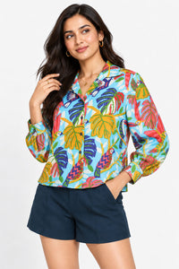 Tropical Toucan Print Cotton Button-Down Shirt – Pack of 6