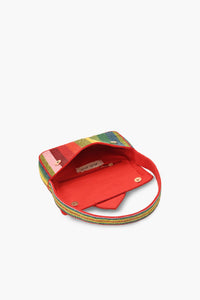 Rainbow Striped Heart Hand-Beaded Shoulder Bag for Women